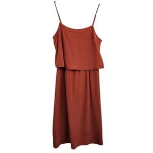 Madewell silk dress terracotta size 0